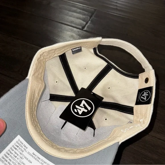 NWOT * 47 Brand Gray & Cream Trucker Hat with Yellow Patch NWOT 47 Brand Cap in Cream and Gray  main image 2